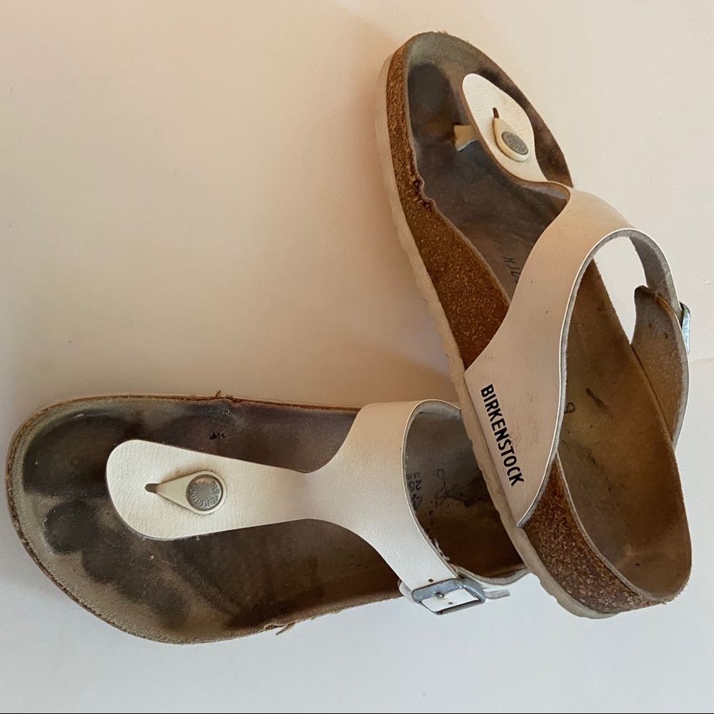 Birkenstock Gizeh Thong Sandal White sz 40 (9-9.5)